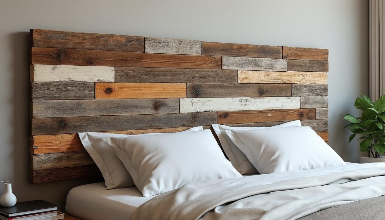 Créer une tête de lit unique en bois recyclé